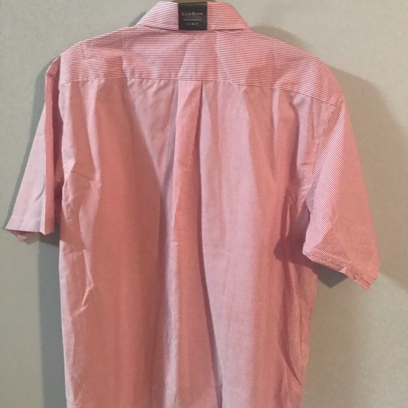 men’s Club Room red and white short sleeve button down L - Picture 2 of 4